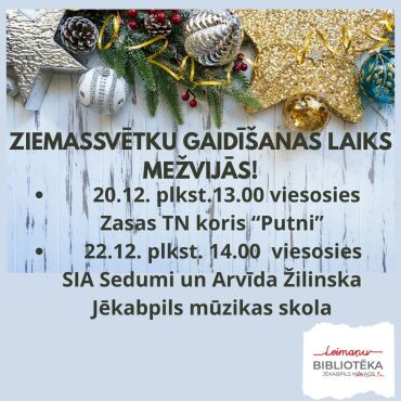 Ziemassvētku gaidīšanas laiks Mežvijās kopā ar Leimaņu bibliotēku