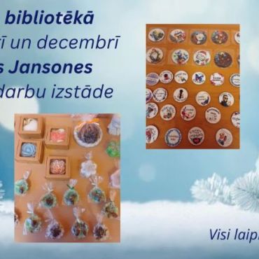 Elkšņu bibliotēkā aicina uz Ineses Jansones radošo darbu izstādi!