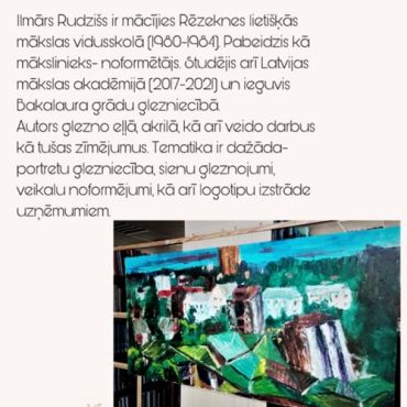 Dignājas bibliotēka līdz 18.martam aicina uz Ilmāra Rudziša gleznu izstādi