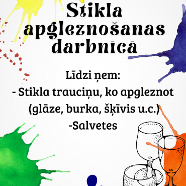 Leimaņu bibliotēka organizē stikla apglezno&scaron;anas darbnīcu