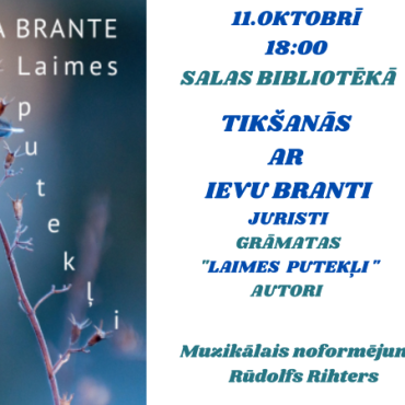 Salas bibliotēka 11.oktobrī aicina uz tikšanos ar Ievu Branti