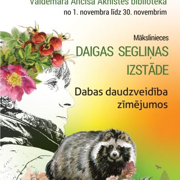 Aknīstes bibliotēka aicina uz mākslinieces Daigas Segliņas zīmējumu izstādi