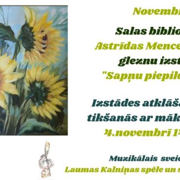 Salas bibliotēka aicina uz Astrīdas Mencendorfas gleznu izstādi 