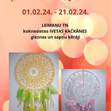 Leimaņu bibliotēka aicina uz gleznu un sapņu kērāju izstādi līdz 21.februārim
