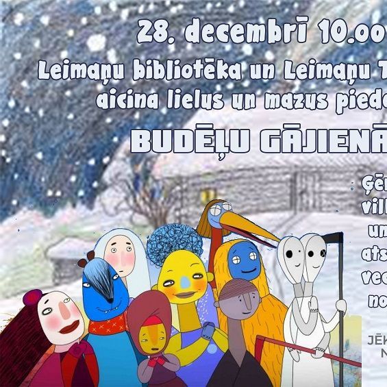 Leimaņu bibliotēka un Leimaņu Tautas nams aicina 28.decembrī pl.10.00 uz Budēļu gājienu