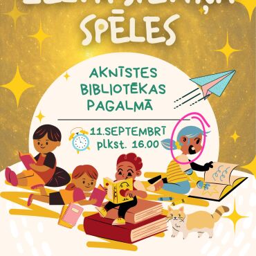 Aknīstes bibliotēka 11.septembrī plkst. 16.00 aicina bērnus kopā ar vecākiem svinēt dzejnieka Raiņa 160-to dzimšanas dienu