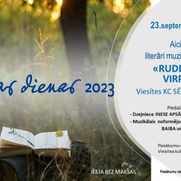 Viesītes bibliotēka 23.septembrī aicina uz literāri muzikālu pasākumu 