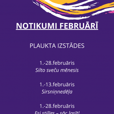 Aktualitātes februārī! 