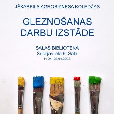 Salas bibliotēka aicina uz gleznošanas darbu izstādi