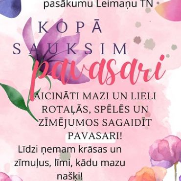 Leimaņu bibliotēka 18.03 rīko pasākumu 