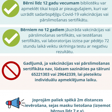 Bērnu literatūras nodaļas darbība no 15.11.2021