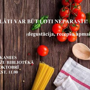 Biržu bibliotēkā 15.oktobrī plkst. 11.00 pasākums 