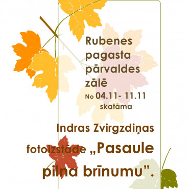 Rubeņu bibliotēkas organizētā fotoizstāde 