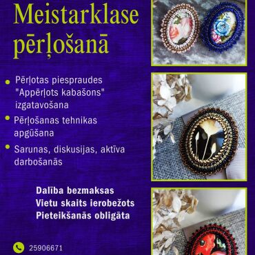 Sēlpils 1.bibliotēka 27.martā plkst. 12.00 aicina uz meistarklasi pērļo&scaron;anā
