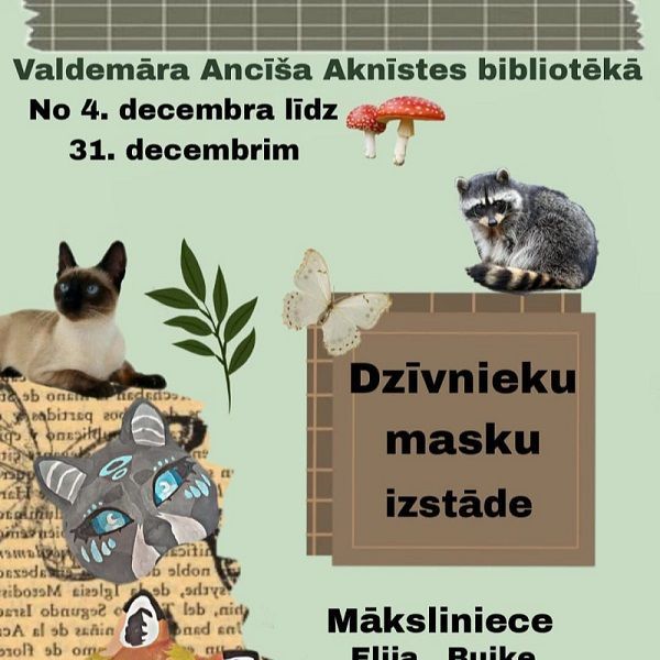 Aknīstes bibliotēka aicina uz jaunās mākslinieces Elizabetes Elijas Buiķes izstādi