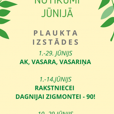 Aktualitātes jūnijā