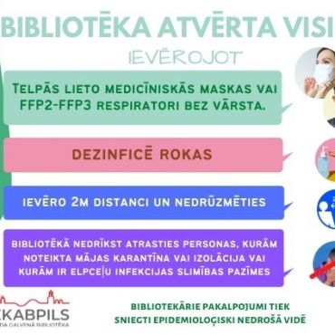 Bibliotēku darbība no 2022.gada 1.marta 