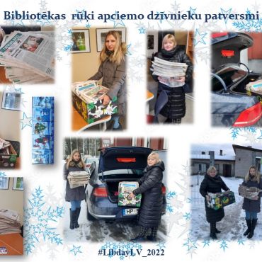 Bibliotēkas  rūķi apciemo dzīvnieku patversmi 