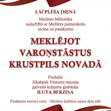 Pasākums Mežāres bibliotēkā 