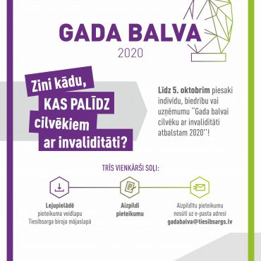 Gada balva cilvēku ar invaliditāti atbalstam