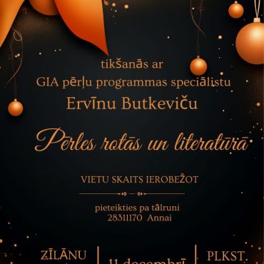 Zīlānu bibliotēka 11.decembrī pl.18.00 aicina uz stāstu par upes un jūras pērlēm