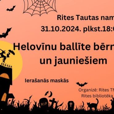 Rites bibliotēka aicina uz Helovīnu ballīti 31.oktobrī