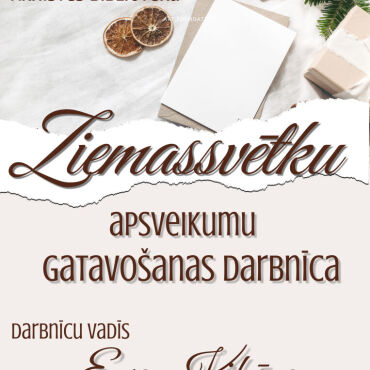 Aknīstes bibliotēka 5.decembrī aicina uz Ziemassvētku apsveikumu gatavošanas darbnīcu