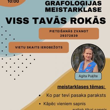 12.novembrī pl. 10.00 Zīlānu bibliotēkā grafoloģijas meistarklase 