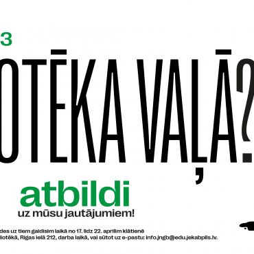 Bibliotēka vaļā? Nenopietni par nopietno