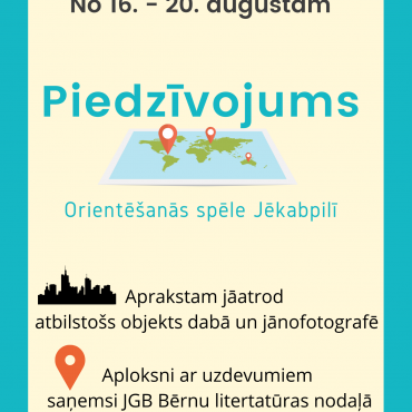 Orientē&scaron;anās spēle - PIEDZĪVOJUMS! 