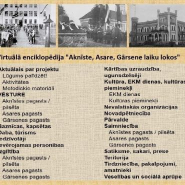 Atjaunota virtuālā enciklopēdija par bijušā Aknīstes novada vēsturi