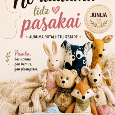 Jūnijā Zasas bibliotēkā &nbsp;Sandras Pontāgas (Aknīste) "No auduma līdz pasakai" auduma rotaļlietu izstāde