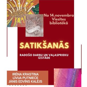 Viesītes bibliotēka aicina uz radošo darbu un vaļasprieku izstādi