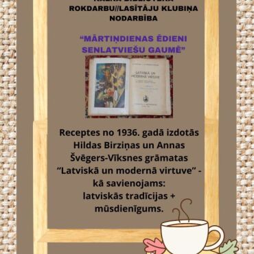 11.novembrī Kalna bibliotēkā tēmas Latviešu grāmatai - 500 ietvaros pasākums 