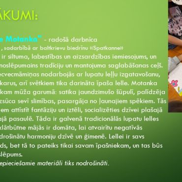 "Lelle Motanka"  -  rado&scaron;ā darbnīca! 