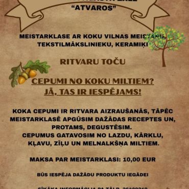 Kalna bibliotēkā 11.aprīlī plkst. 14.00 meistarklase ar koku vilnas meistaru Ritvaru Toču