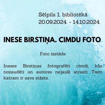 Sēlpils bibliotēka aicina uz Ineses Birstiņas izstādi 