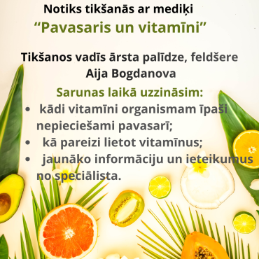 Kūku bibliotēka aicina 18.martā plkst. 13.00 uz tik&scaron;anos "Pavasaris un vitamīni" 