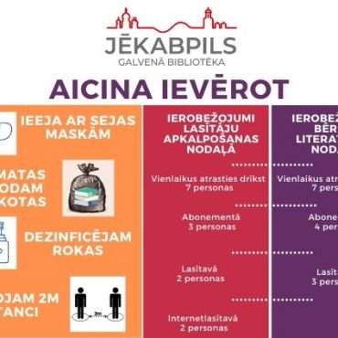 Bibliotēkas lietošanas noteikumi ārkārtas situācijas periodam