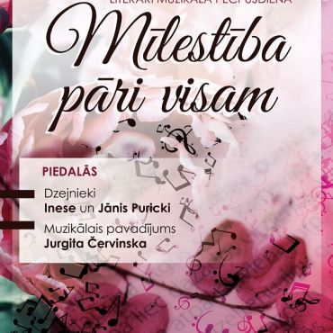 Zasas bibliotēka aicina uz literāri muzikālu pēcpusdienu “Mīlestība pāri visam”.