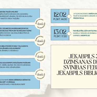Jēkabpils 355. dzimšanas dienas svinības Jēkabpils bibliotēkas